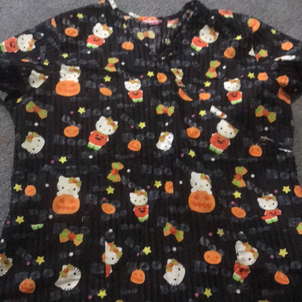 Halloween scrub top